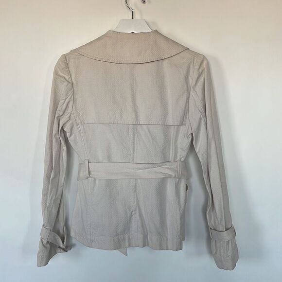 Mario Matteo Short Textured Trench Style Jacket - Picture 4 of 9